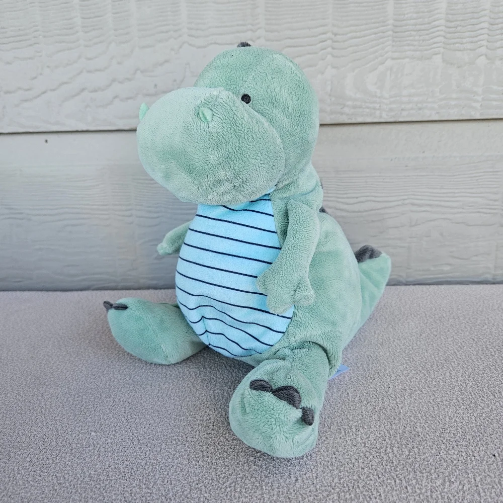 Carters Just One You Green Dinosaur Plush Rattle 8